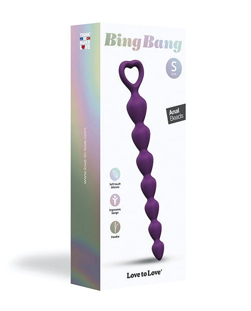Love to Love Anal Beads Heart Handle Graduated Silicone for Comfortable Stimulating Pleasure
