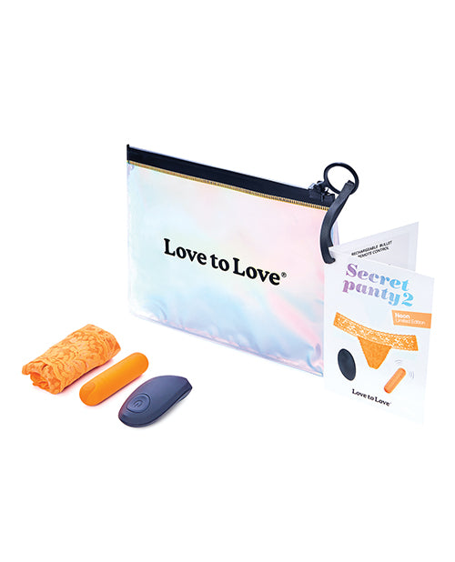 Love to Love Vibrating Panties Neon Orange Remote Control Bullet Stimulator for Couples Intimacy