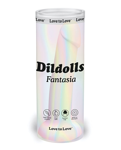 Love to Love Silicone Dildo Glow-in-the-Dark Curved Design Suction Cup for Versatile Pleasure