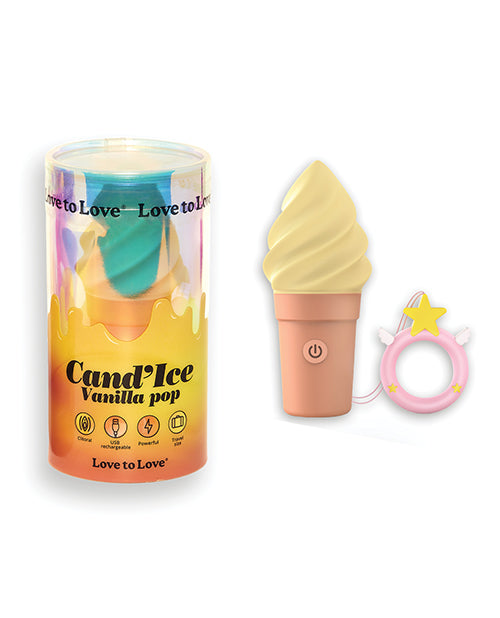 Love to Love Stimulator Vanilla Pop Ice Cream Cone Compact Design for Discreet Personal Pleasure