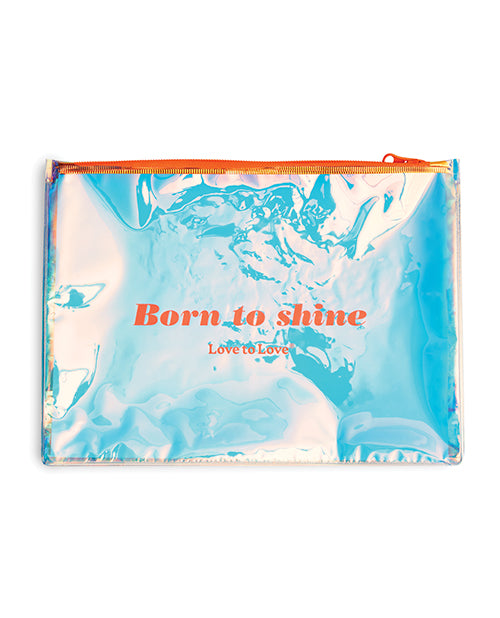Love to Love Storage Pouch Vivid Orange Waterproof PVC Material for Organizing Essentials