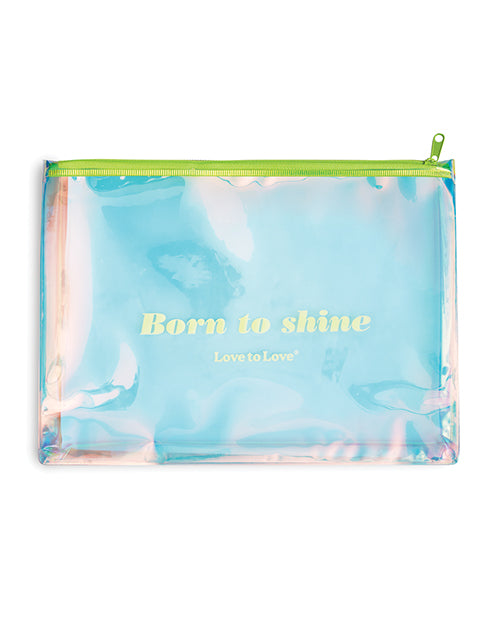 Love to Love Storage Pouch Waterproof Acid Yellow Washable Design for Organizing Travel Essentials