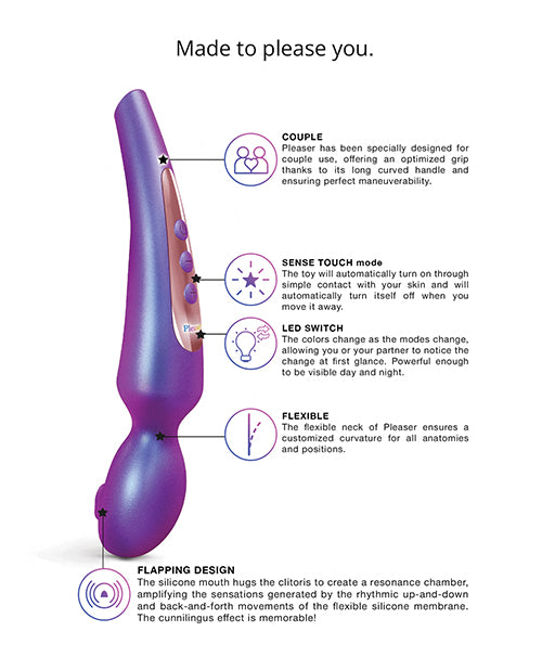 Iridescent Night Flapping Head Pleaser Wand with Sense Touch