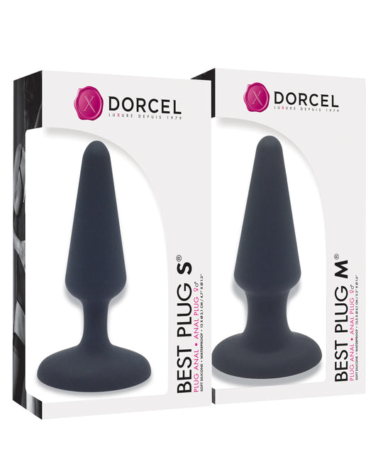 Dorcel Anal Plug Set Black Soft Silicone Waterproof Beginner Kit for Comfortable Exploration
