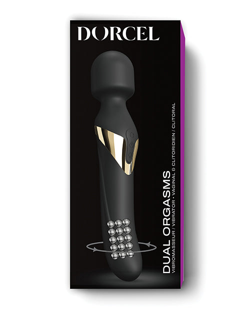 Dorcel Massage Vibrator Dual Orgasms Wand with Triple Stimulation and Soft Silicone for Intense Personal Massage