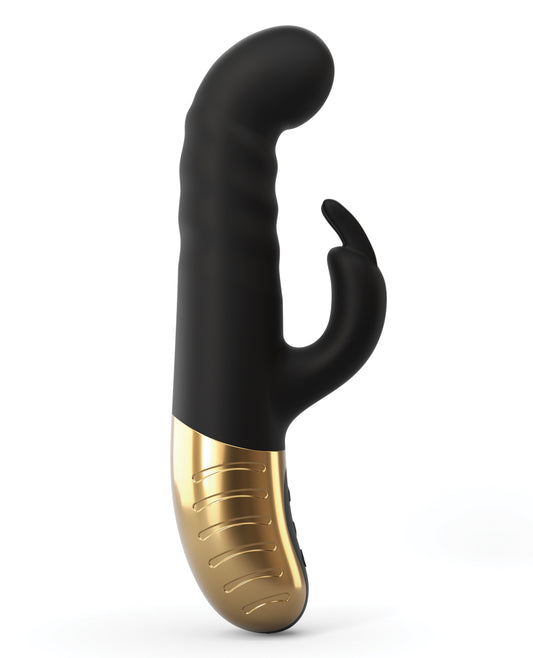 Dorcel G-Stormer Thrusting G Spot Rabbit Vibrator in Black and Gold
