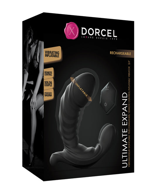 Dorcel Anal Products Ultimate Expand Inflatable Silicone Vibrator with Dual Motors for Anal and Vaginal Stimulation