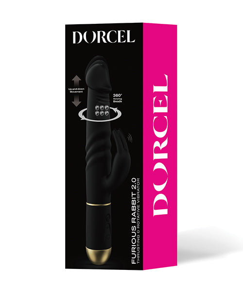 Dorcel Vibrator Thrusting Dual Motor Rabbit with Rotating Beads for Intense Pleasure