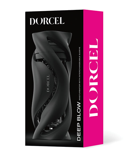 Dorcel Masturbator Black Manual Sleeve with Translucent Ultra-Elastic Interior for Enhanced Male Stimulation