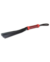 Sultra Leather Flogger Bondage Restraint Full-Grain Lambskin Twisted Grip Handle for Sensation Play