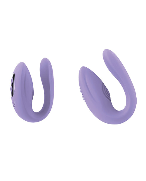 Love Verb Stimulators Copper-Infused Dual Motor Flexible C-Shape Couples Massager for Shared Vibrations