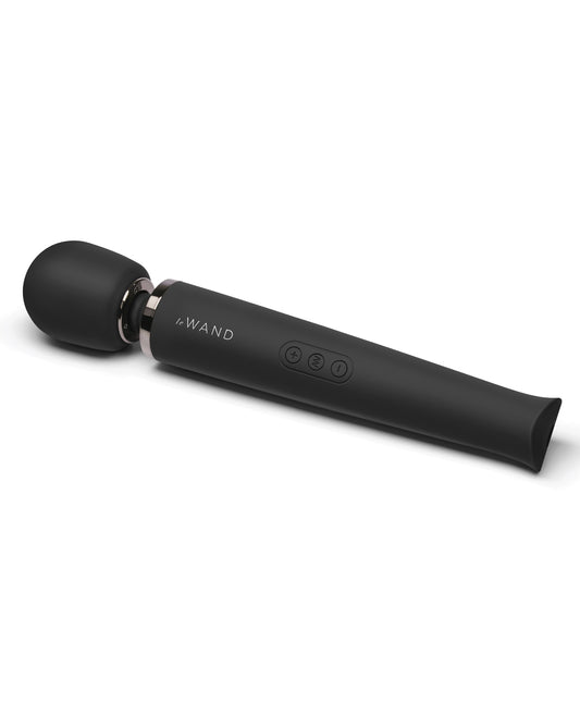 Le Wand Massage Products Rechargeable Vibrating Massager with Flexible Silicone Head and Travel Case for Deep Muscle Relief