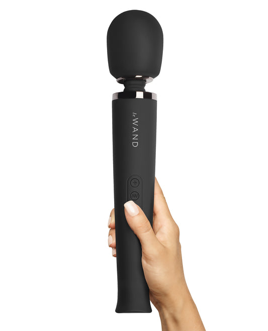Le Wand Rechargeable Vibrating Massager with 10 Speeds & 20 Patterns – Black