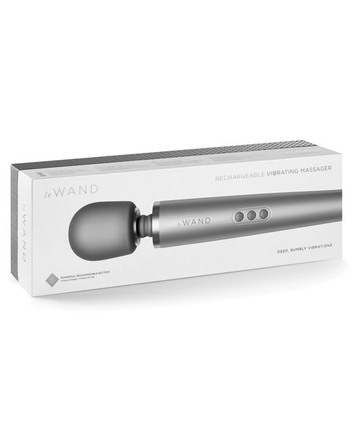 Le Wand Massager Grey Powerful Rechargeable Flexible Neck and Multiple Speeds for Deep Tissue Massage