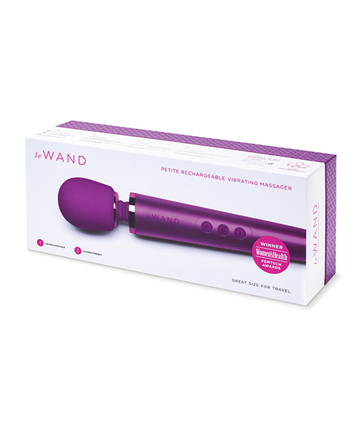 Le Wand Petite Massage Product Rechargeable Compact Wand with Flexible Neck and Travel Case for Muscle Relaxation
