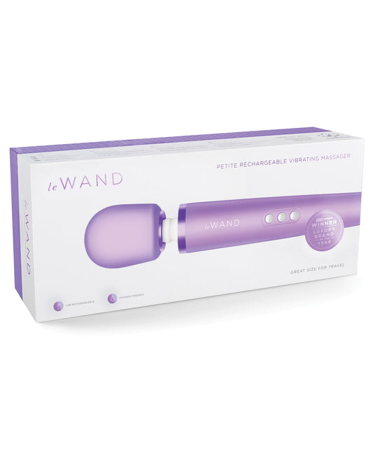 Le Wand Massager Petite Violet Cordless Rechargeable Flexible Neck for Personal Massage and Travel