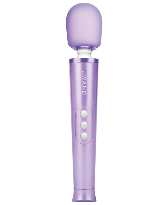 Le Wand Petite Rechargeable Massager in Violet with Flexible Neck