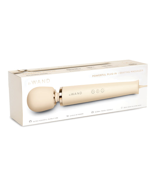 Le Wand Plug-In Vibrating Massager Extra-Long Cord Body-Safe Silicone for Continuous Powerful Massage