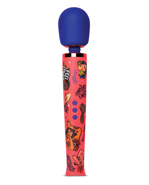 Le Wand Massager Special Edition Rechargeable Wand with Artistic Detailing and Accessories for Personal Relaxation