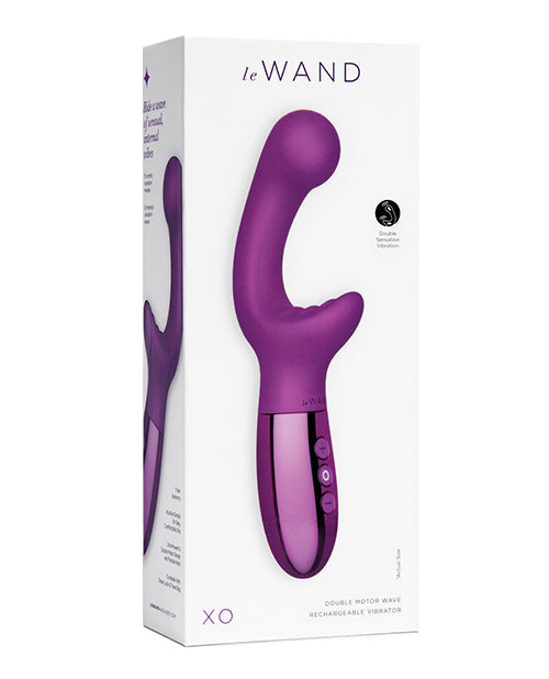 Le Wand Vibrator Dual Motor Rechargeable Cherry Color with Ridges and Bulbous Tip for G-Spot and Perineum Stimulation