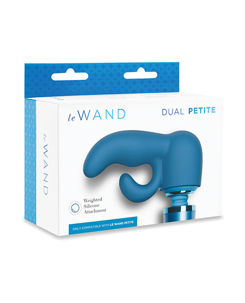 Le Wand Massage Products Dual Weighted Silicone Attachment with Rippled Insertable Stimulator for Complete Targeted Massage