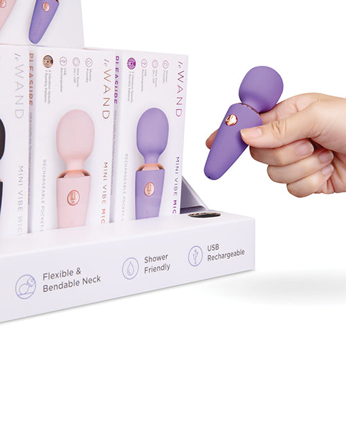 Le Wand Mini Micro Wand Display with Tester – Compact Rechargeable Massager