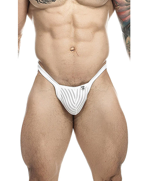 MaleBasics Men’s Thong Sheer White V-Strap Silky Fabric for Comfortable Minimal Coverage