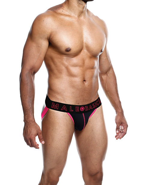 MaleBasics Neon Jockstrap Bold Neon Stitching Breathable Micro-Porous Fabric for Comfortable Men’s Lingerie