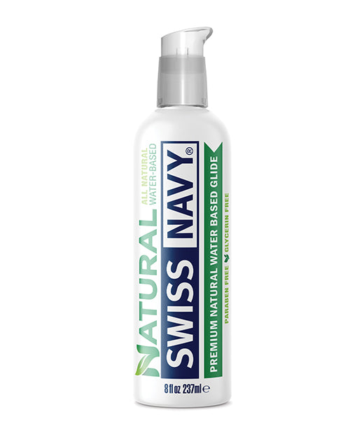 Swiss Navy Lubricant Natural Water-Based Formula Skin-Friendly Glide for Sensitive Intimate Moments