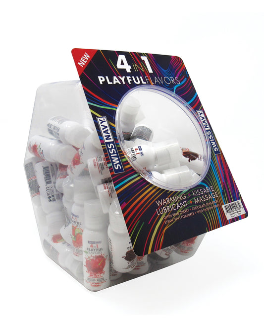 Swiss Navy Lubricant Assorted Flavors 4-in-1 Edible and Warming for Couples Intimacy