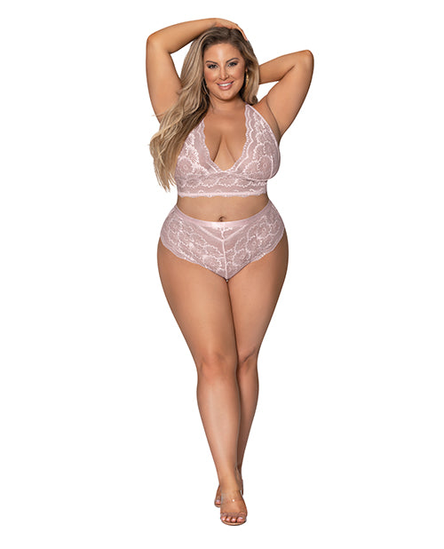 Exposed Plus Size Lace Lingerie Strappy Back and Adjustable Straps for Comfortable Support