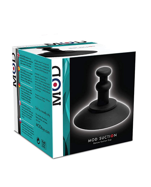 MOD Suction Cup Black Silicone Wand Base Attachment for Hands-Free Stability and Compatibility