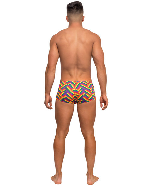 Rainbow Pride Fest Mini Short with Contoured Comfort Pouch - XL