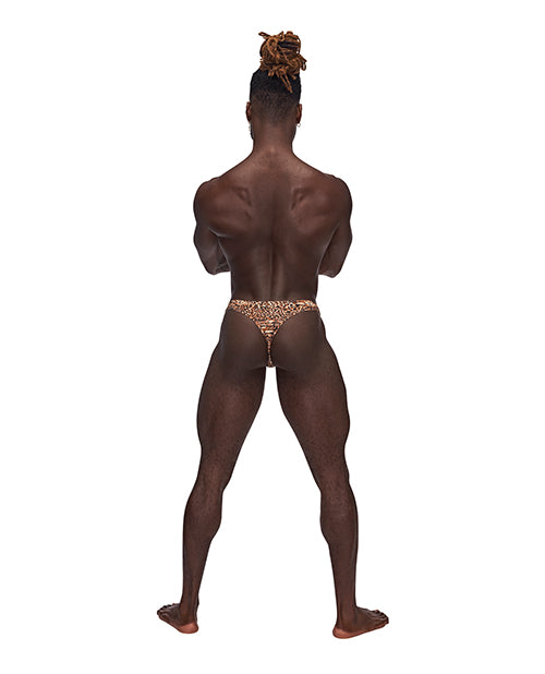 Animal Print Wonder Thong for Men L/XL by Male Power – Bold Comfortable Underwear