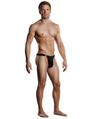 Male Power Thong Underwear Clip Design Black L/XL for Stylish Support and Comfort