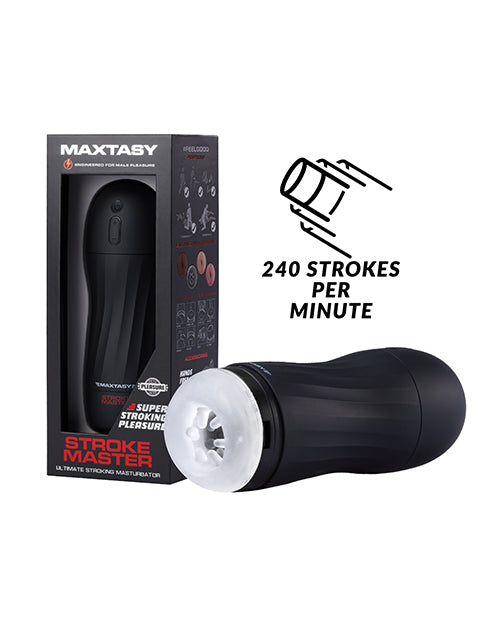 Maxtasy Male Masturbator Clear Design Powerful Motor Ultra-Realistic Stimulation for Intense Solo Use