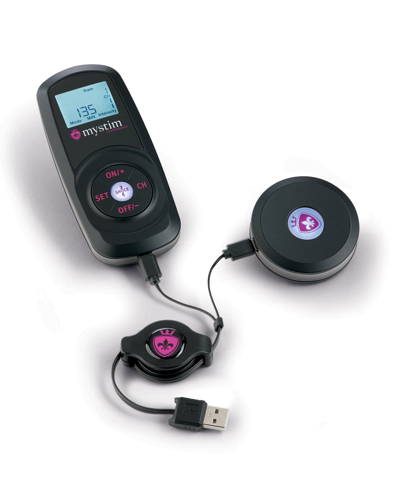 Mystim Cluster Buster Wireless Electro Stimulation Starter Kit with Remote and Multiple Channel Control