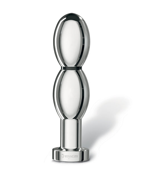 Mystim O(h!)-thello e-Stim Oval Aluminum Dildo with Ergonomic Design