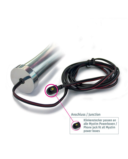 Mystim Glossy Glen Aluminum Electrosex Dildo with Smooth Finish