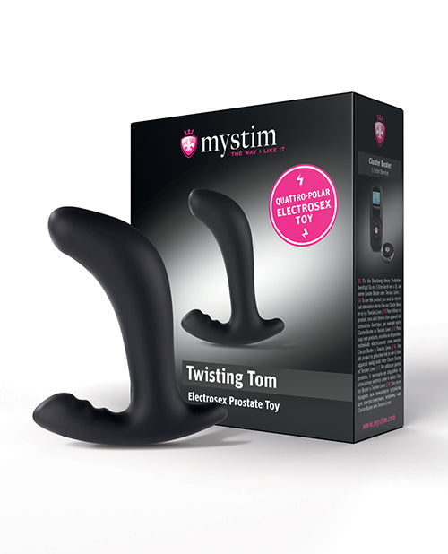 Mystim Twisting Tom E-Stim Prostate Massager in Black