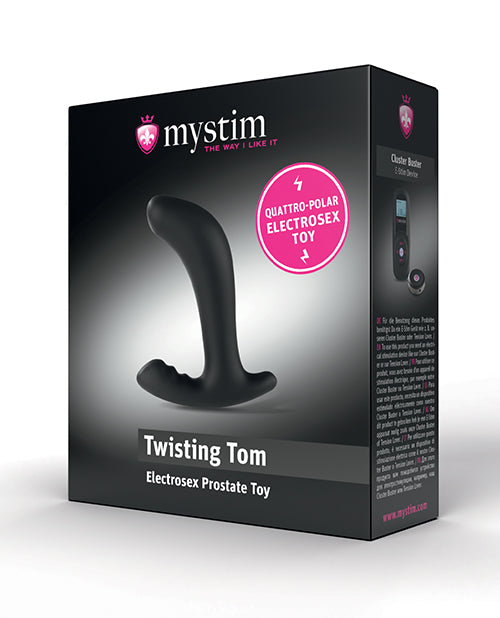 Mystim Twisting Tom E-Stim Prostate Massager in Black