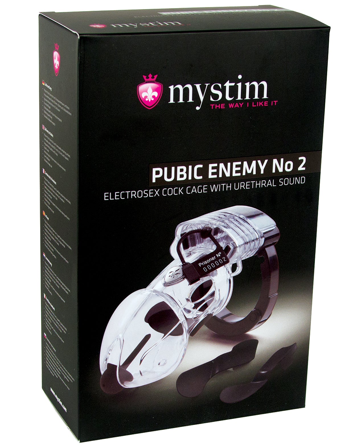 Mystim Cock Cage Transparent Adjustable Fit E-Stim Functionality for Secure Chastity and Sensation Play
