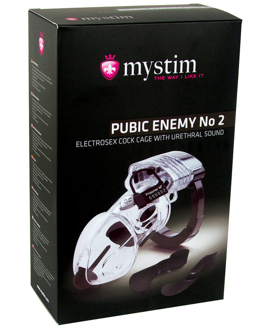 Mystim Cock Cage Transparent Adjustable Fit E-Stim Functionality for Secure Chastity and Sensation Play