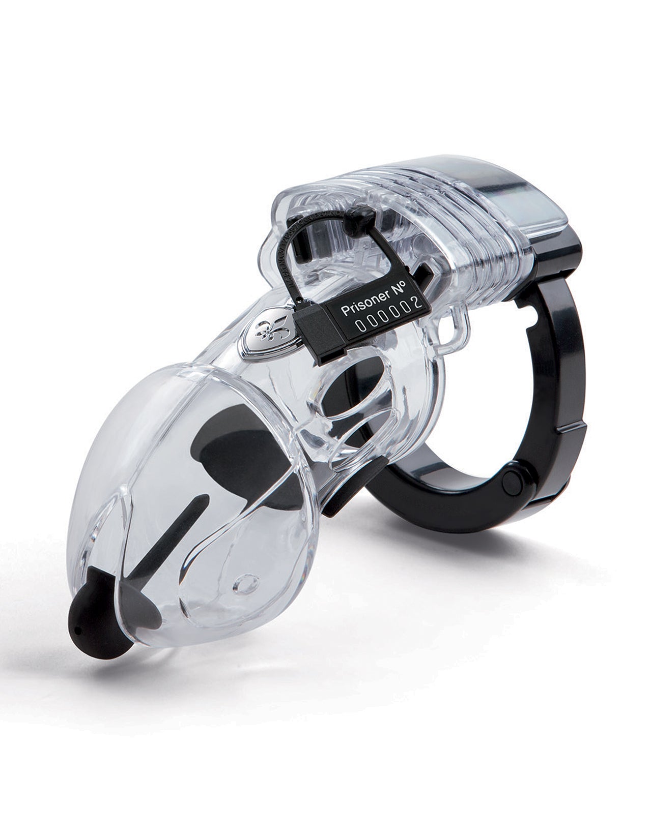 Mystim Pubic Enemy #2 Transparent Cock Cage with E-Stim and Adjustable Fit