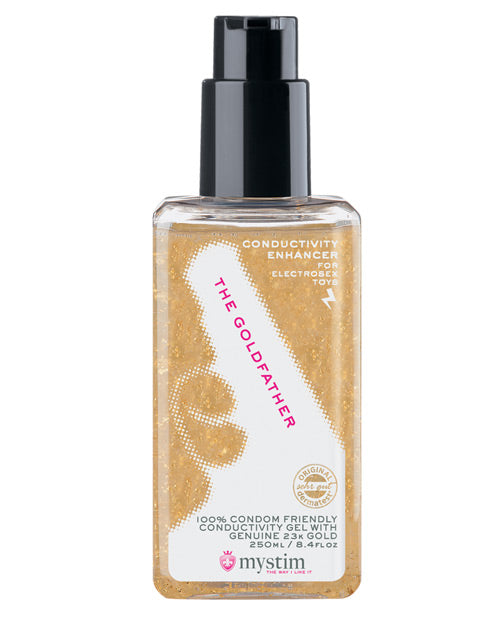 Mystim Stimulator Conductivity Enhancer 23-Carat Gold Water-Based Gel for Electrosex Play