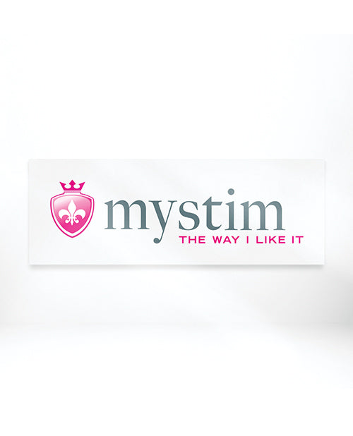 Mystim Ceiling Hanging Sign black and white double-sided for retail store promotion