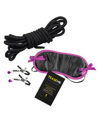 Tease and Please Couples Game sensory play set with mask and adjustable clamps for playful romance