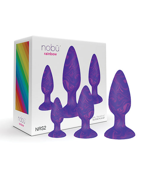 Nobü Anal Plug Set Vibrant Silicone Strong Suction Cup Waterproof Design for Secure Hands-Free Anal Play