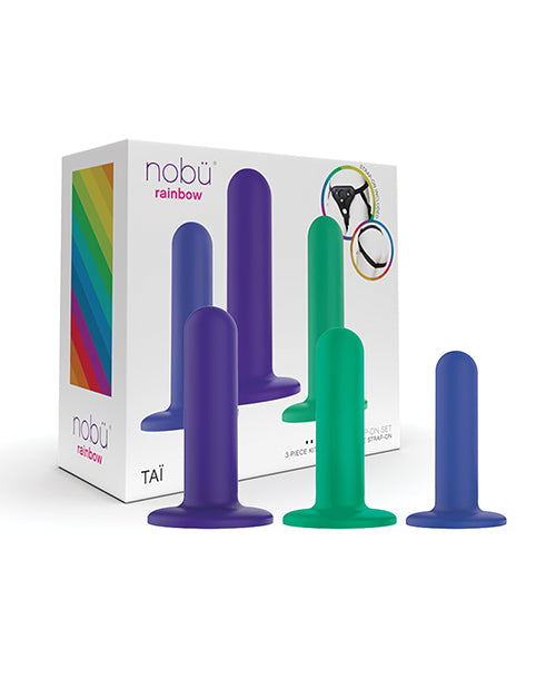 Nobu Strap Ons Silicone Dildo Set Adjustable Strap-On Harness in Assorted Colors for Versatile Intimate Play