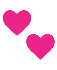 Neva Nude Lingerie Temperature Reactive Heart Pasties Black to Neon Pink for Festival Style